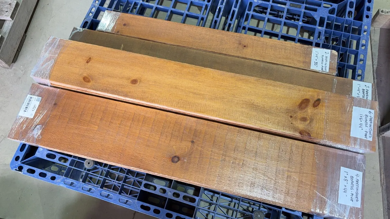 Assorted Pre-Finished Pine Boards