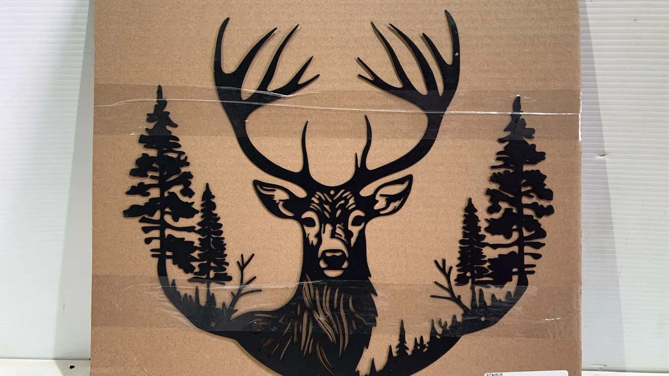 16" Buck In The Forest Metal Laser Cut Out