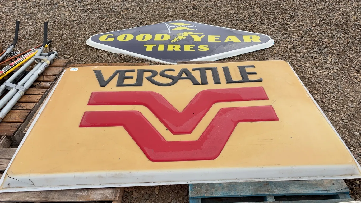 Versatile & Goodyear Tires Signs