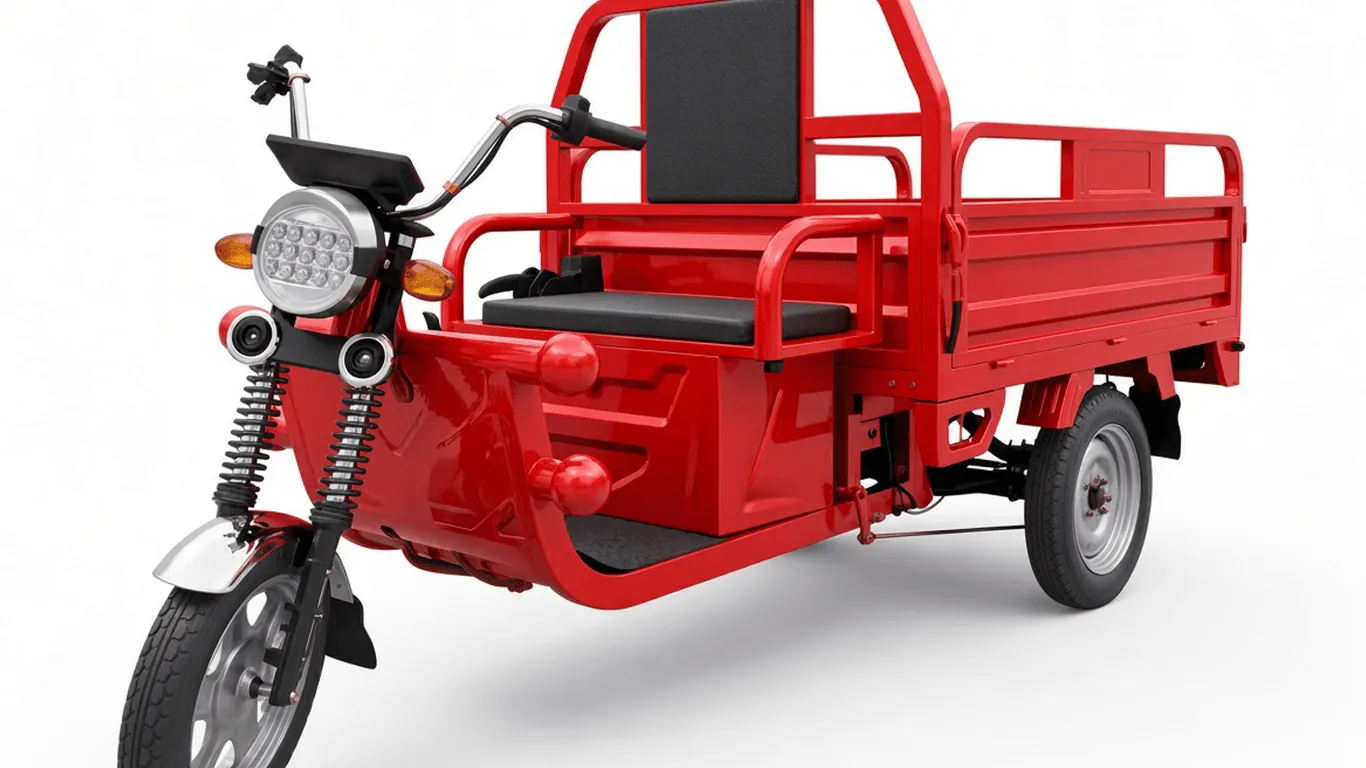 Unused Unassembled 2026 IRET13 Red Electric Tricycle