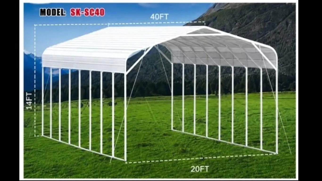 2026 SKLP 40X20X14FT ALL-STEEL CARPORT SK-SC40 S/N F00177