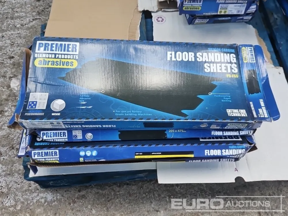 Unused Boxes of Various Grit Floor Sanding Sheets (5 of)