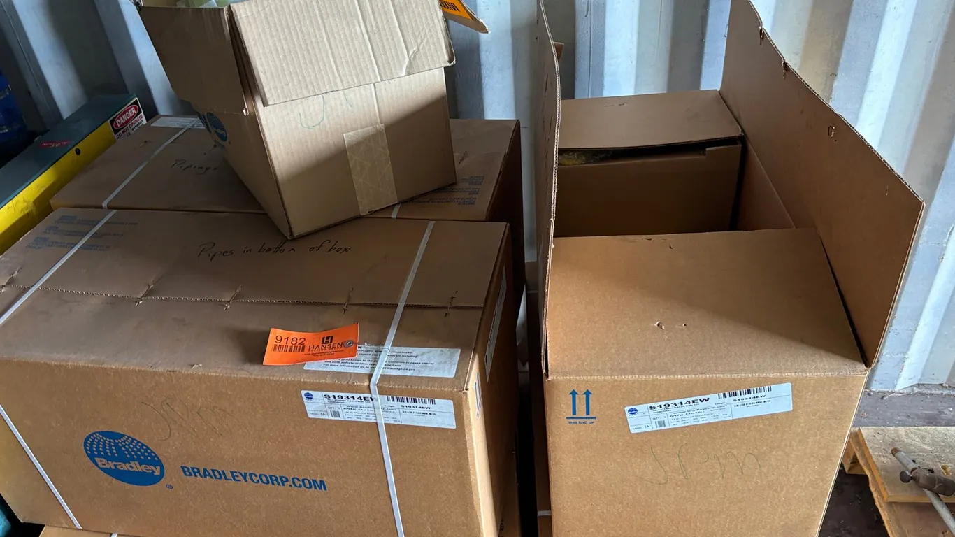 (6) Boxes of Bradley Eyewash Stations