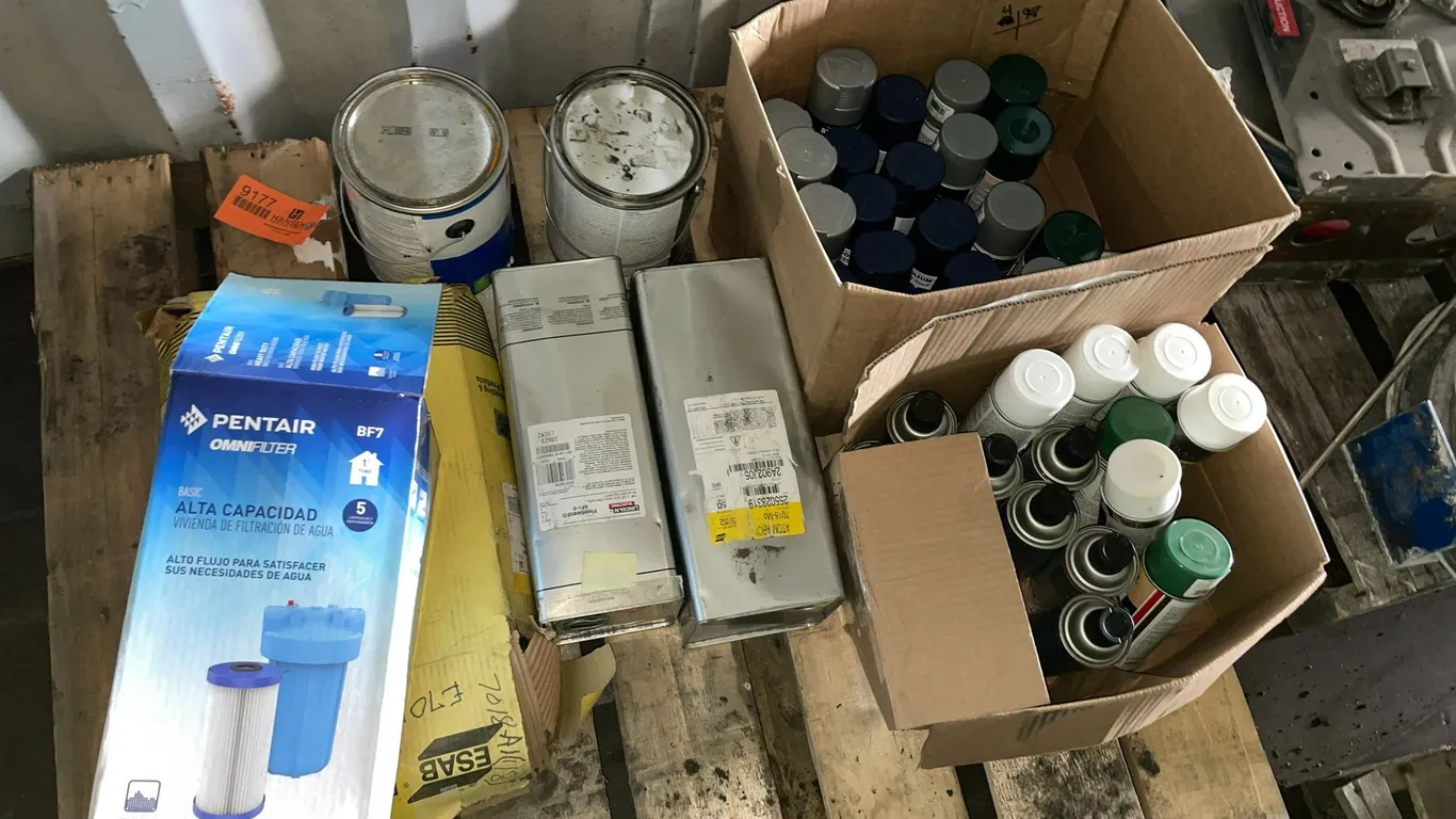 Water Filter System, Spray Paint, and Welding Rods