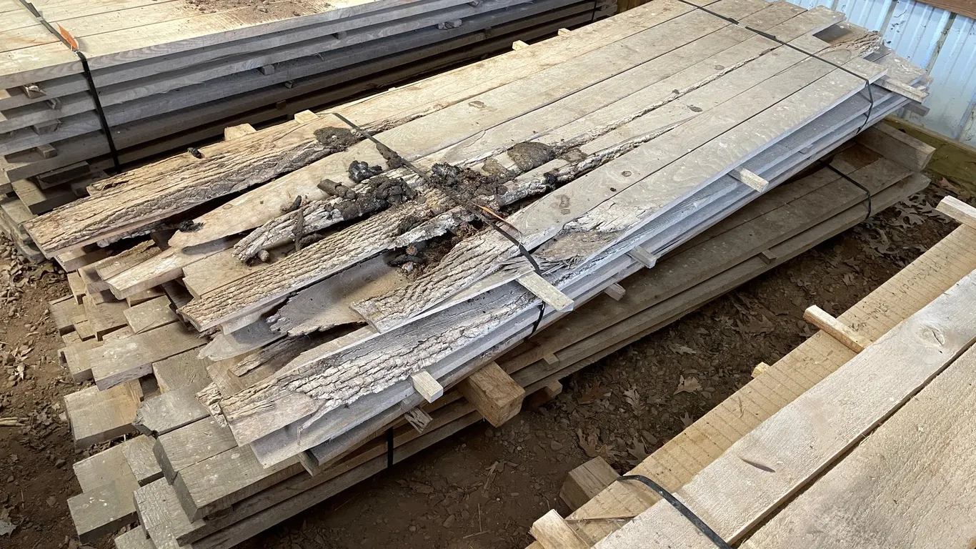 Bundle of Hardwood Possibly Ash and White Oak Boards