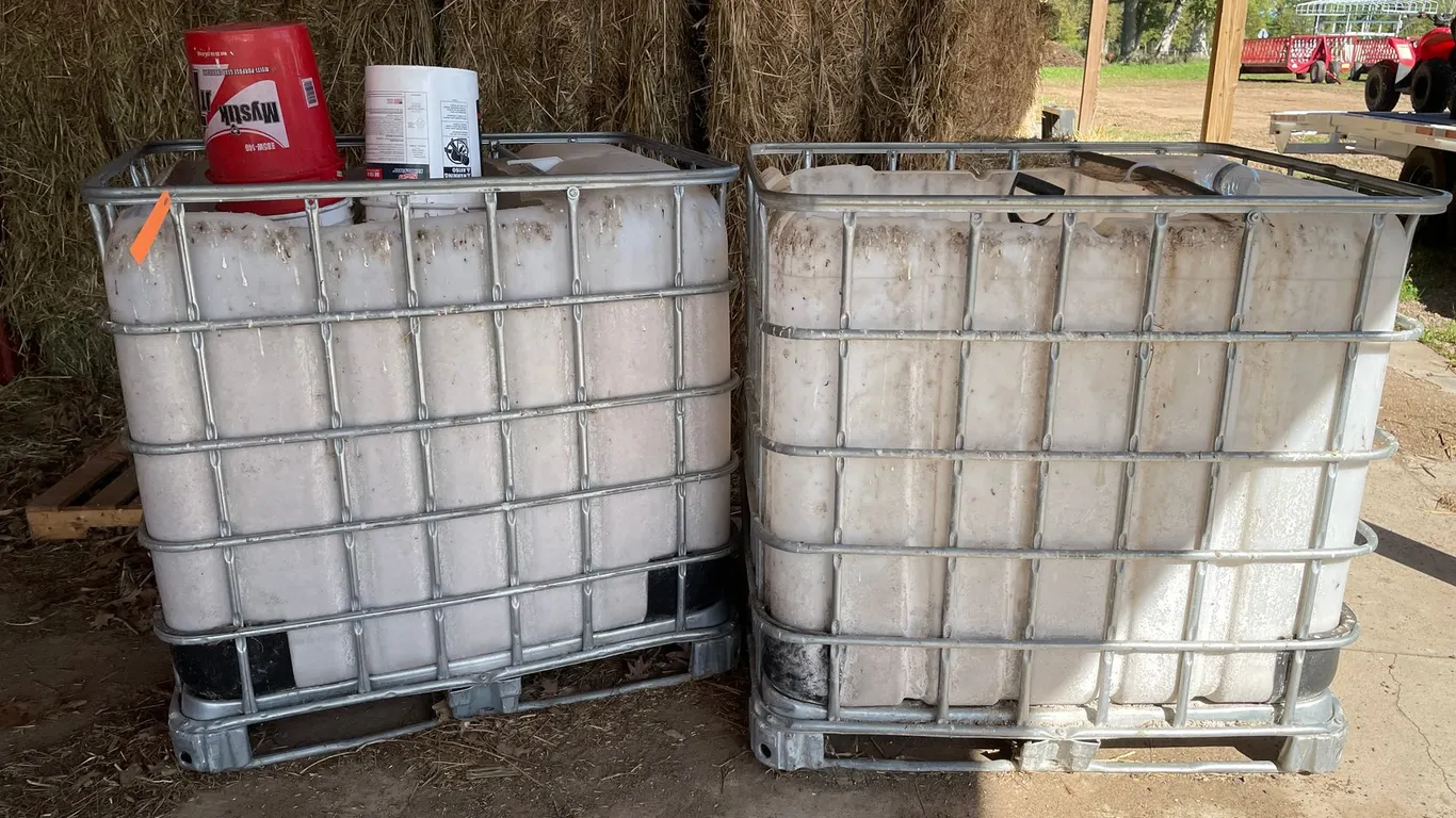 (2) Poly Cage Totes of Thought to Be Oats