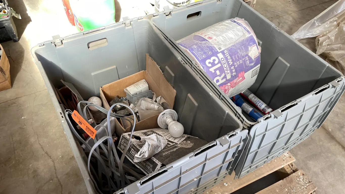 (2) Totes of Electrical Items and Insulation