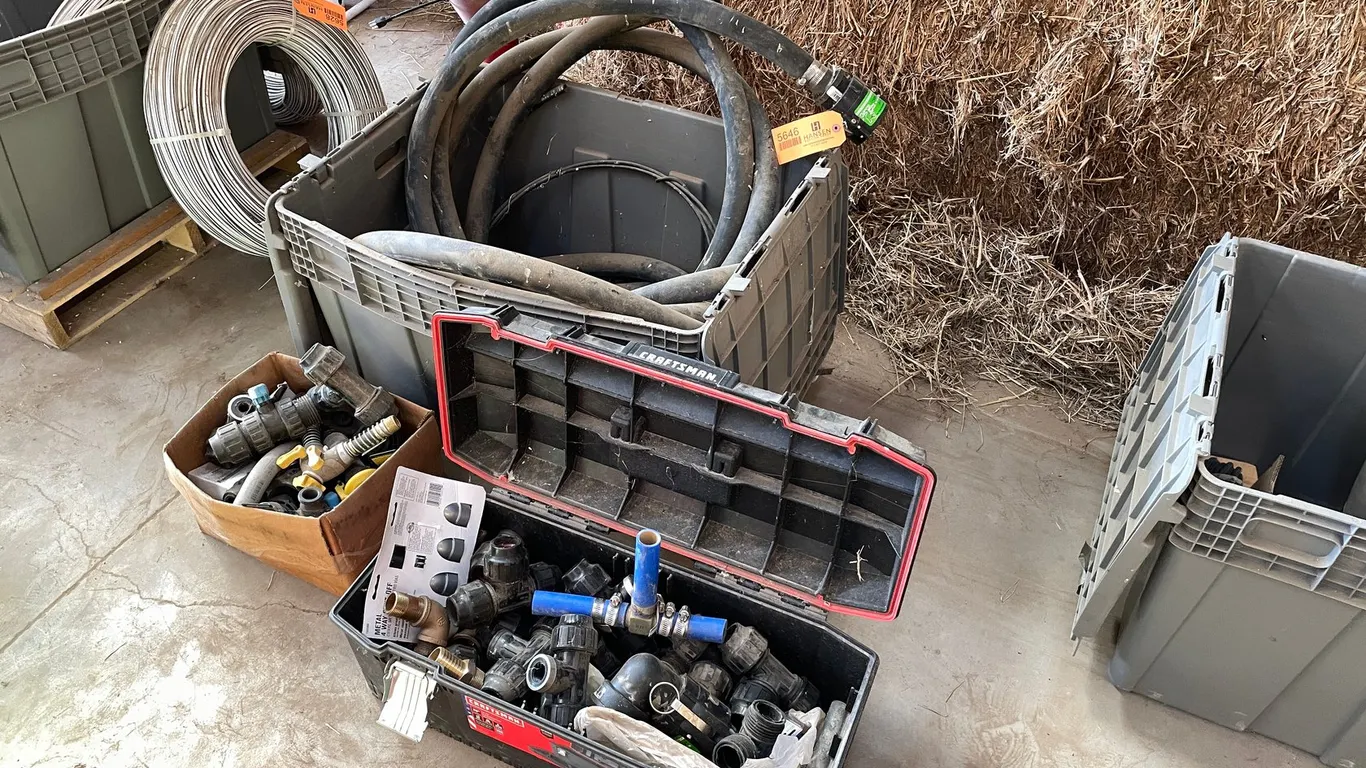 Large Assortment of Hoses, Water Hose, and Couplers