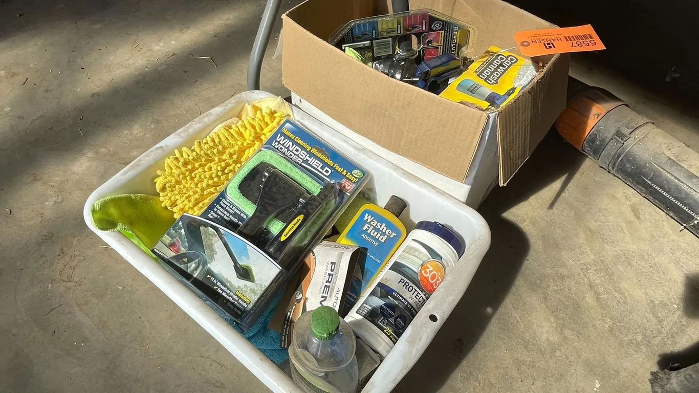 Assortment of Car Wash Supplies