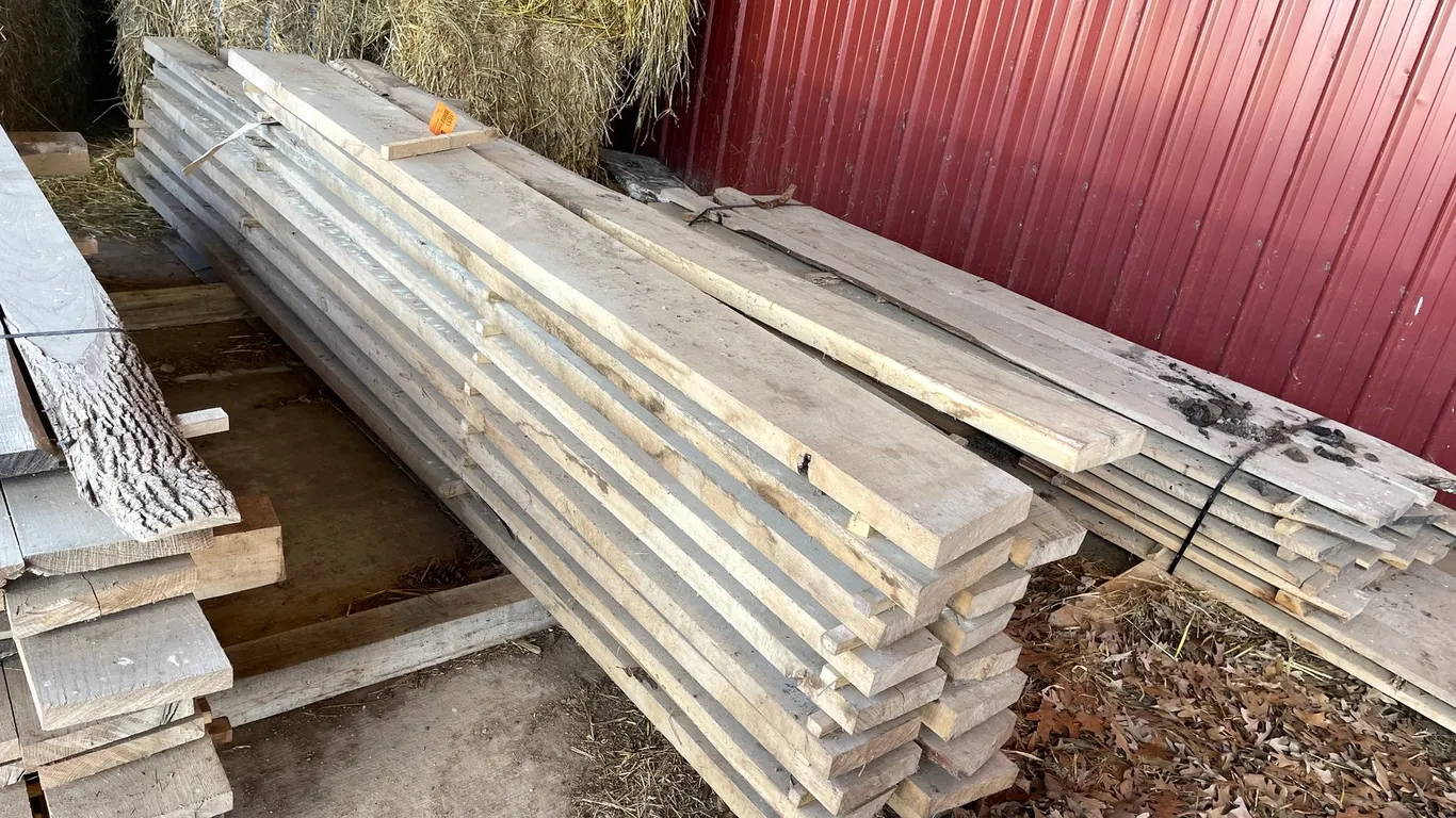 (2) Bundles of Oak, and Possibly Pine Boards