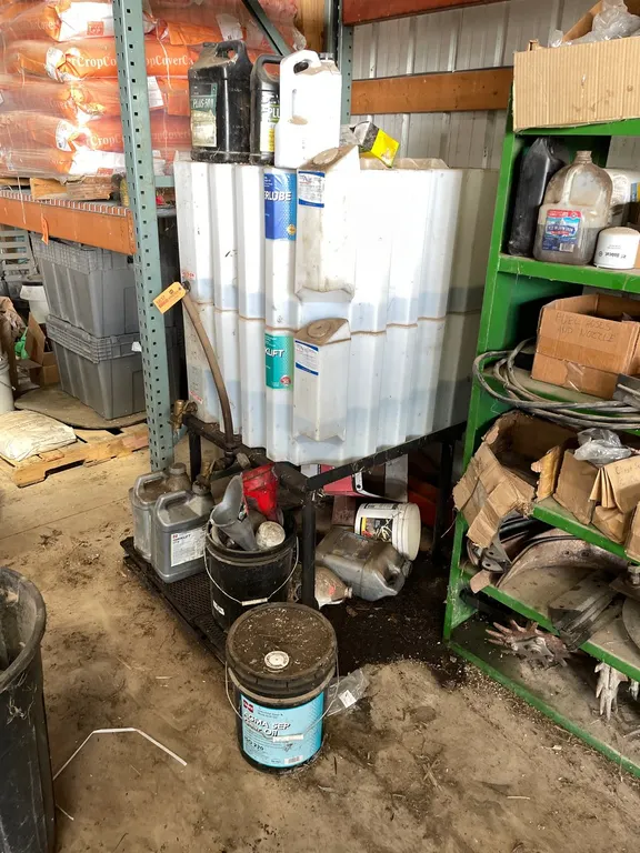 (2) 60-Gallon Oil Dispensing Totes on Stands