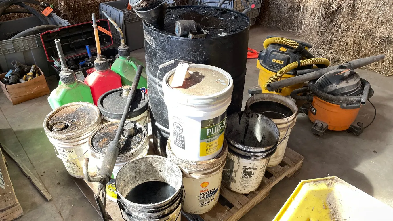 Pallet of Used Oil