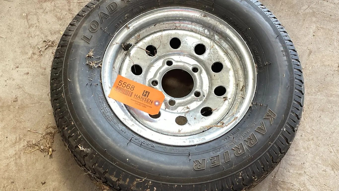 13" Trailer Tire on 5-Bolt Wheel
