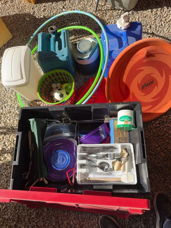 Outdoor Camp Kitchen and Game Gear Lot