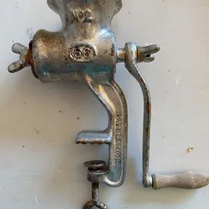 No. 8 Metal Hand Crank Meat Grinder, England