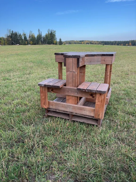 Solid Wood Gun Site Table Built on Pallet