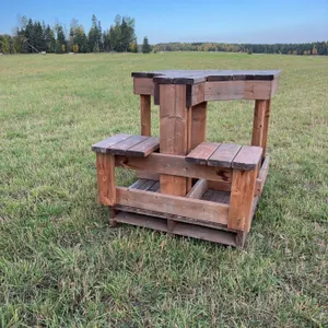 Solid Wood Gun Site Table Built on Pallet