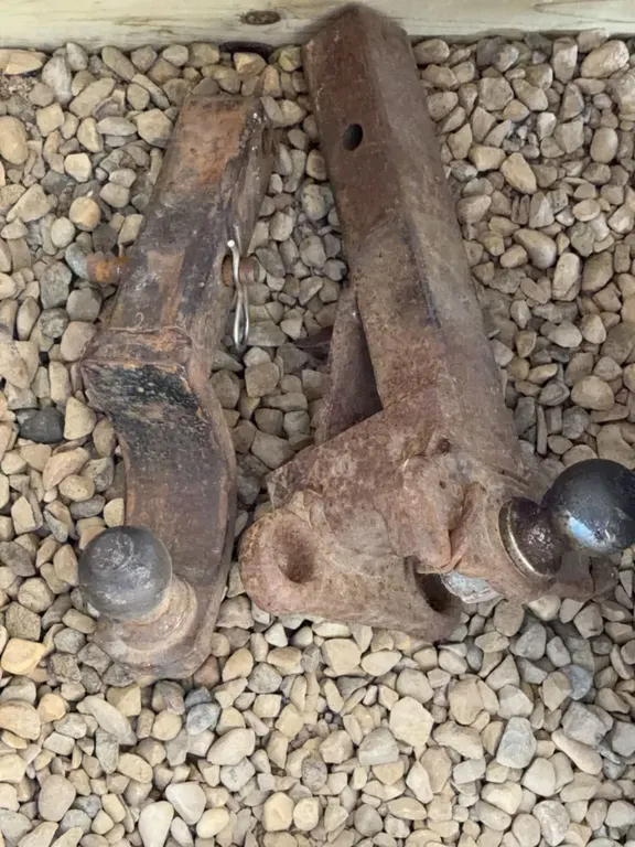 Two Steel Trailer Hitch Ball Mounts