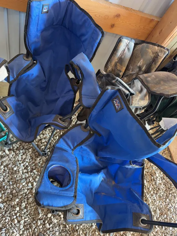3 Folding Camp Chairs Assorted Colors