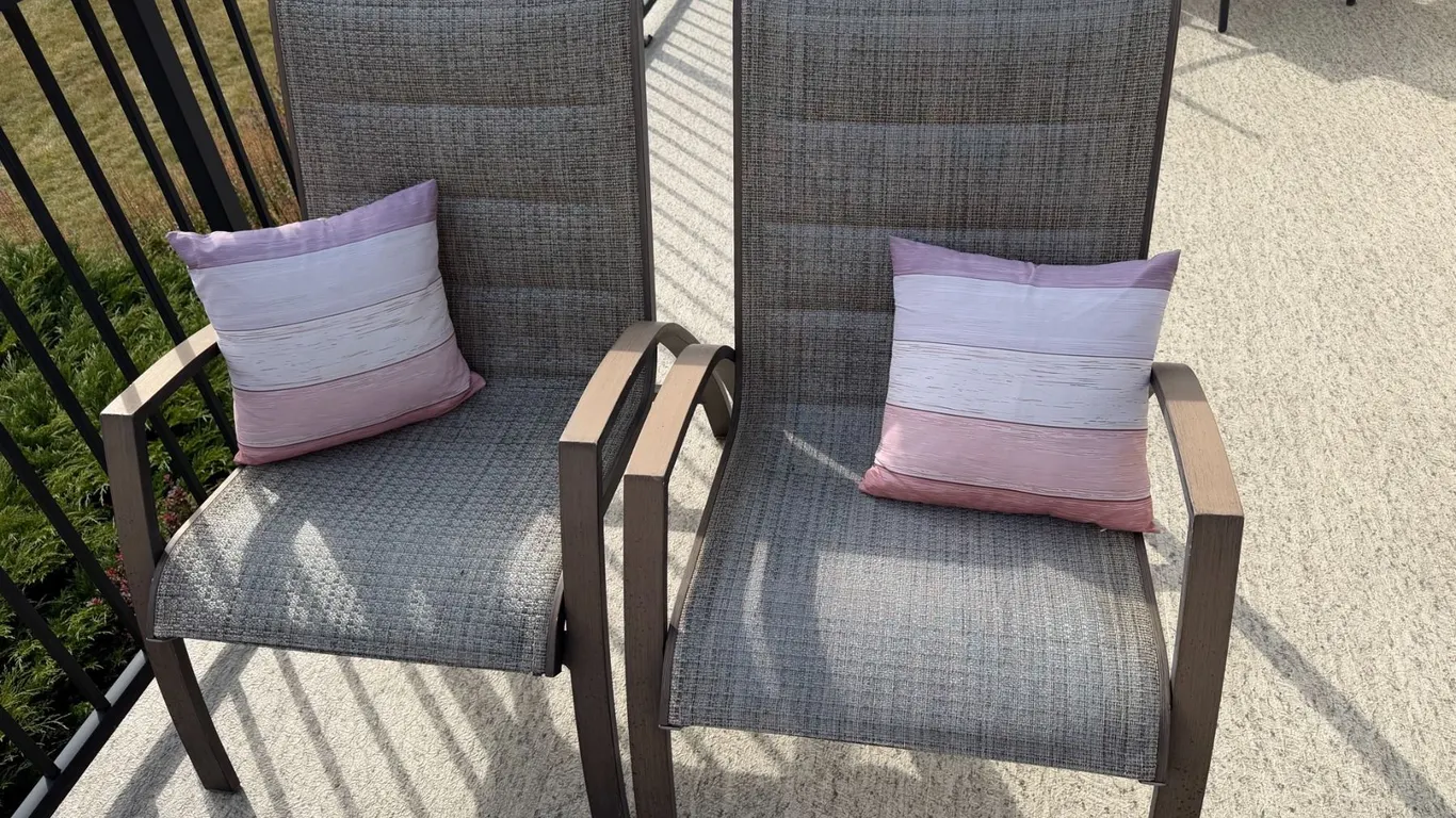 Patio Chairs with Accent Pillows