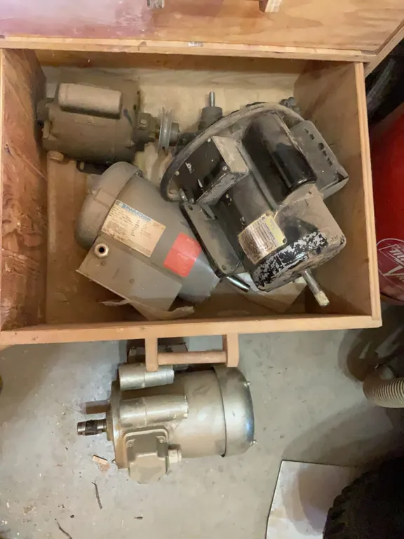 Four Electric Motors Including Marathon, Baldor, and Elnor Brands