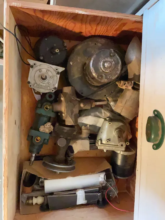 Wood Shop Drawer Lot with Motors and Blower Valves