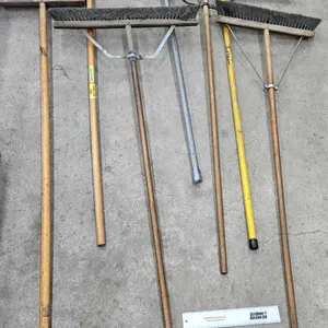 Assorted Shop Push Brooms – Qty 7