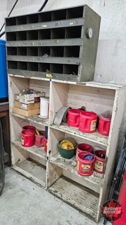 Metal Parts Organizer & Assorted Hardware