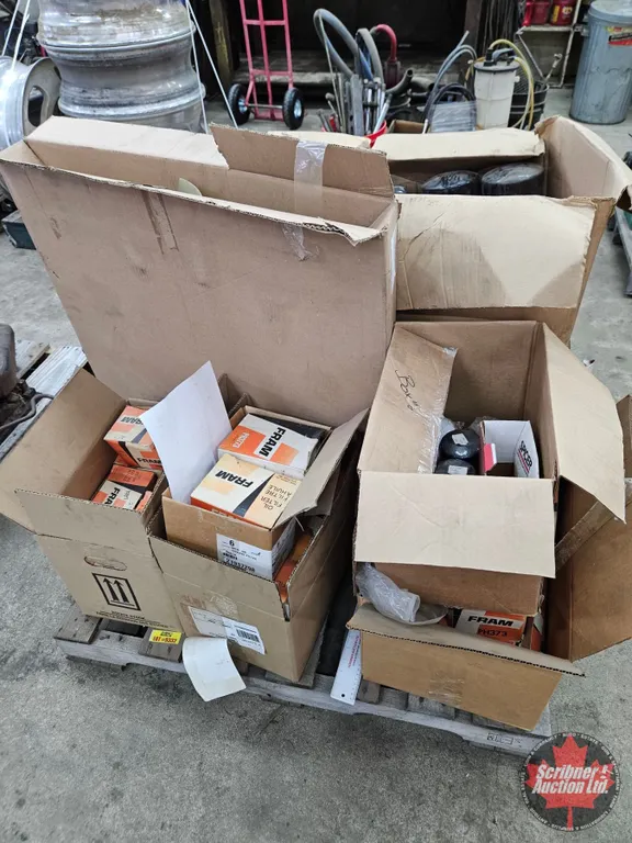 Assorted Fram Oil Filters & Engine Parts (Pallet Lot)