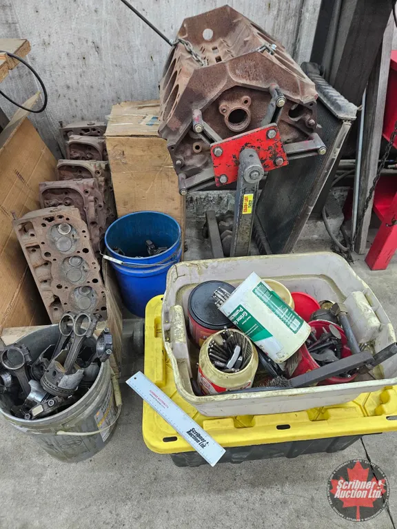 GM 427ci : V8 Engine Block, Stand & Rebuild Parts