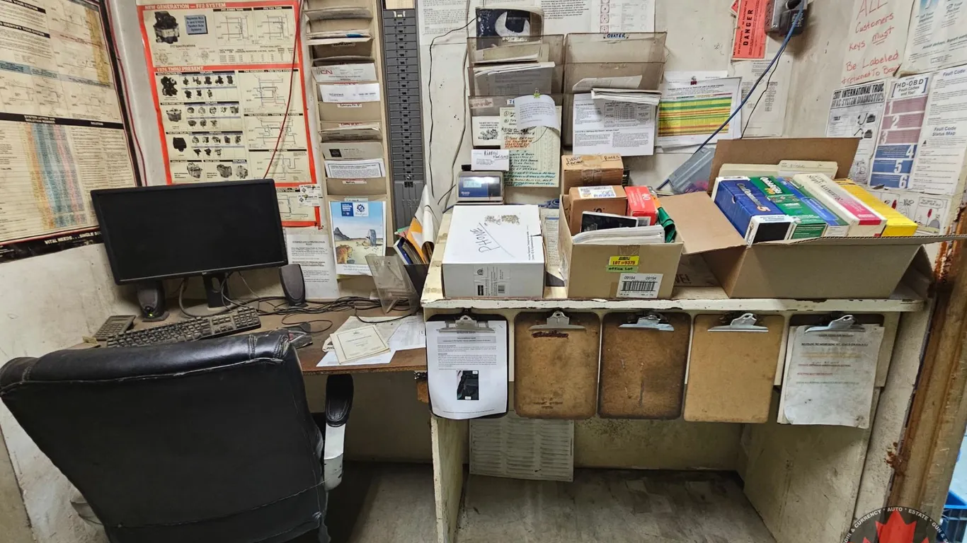 Office Desk, Chair & Assorted Office Equipment