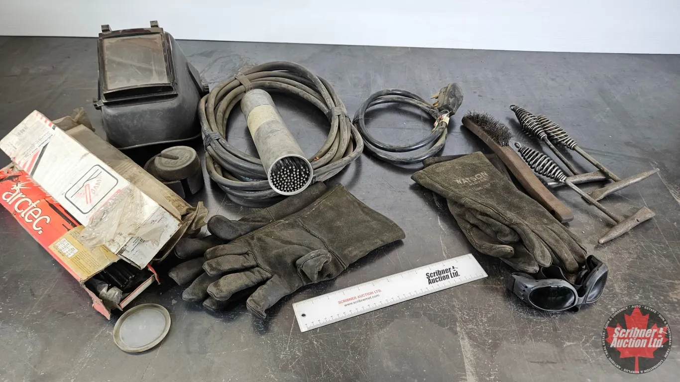 Assorted Welding Leads, Tools & Electrodes