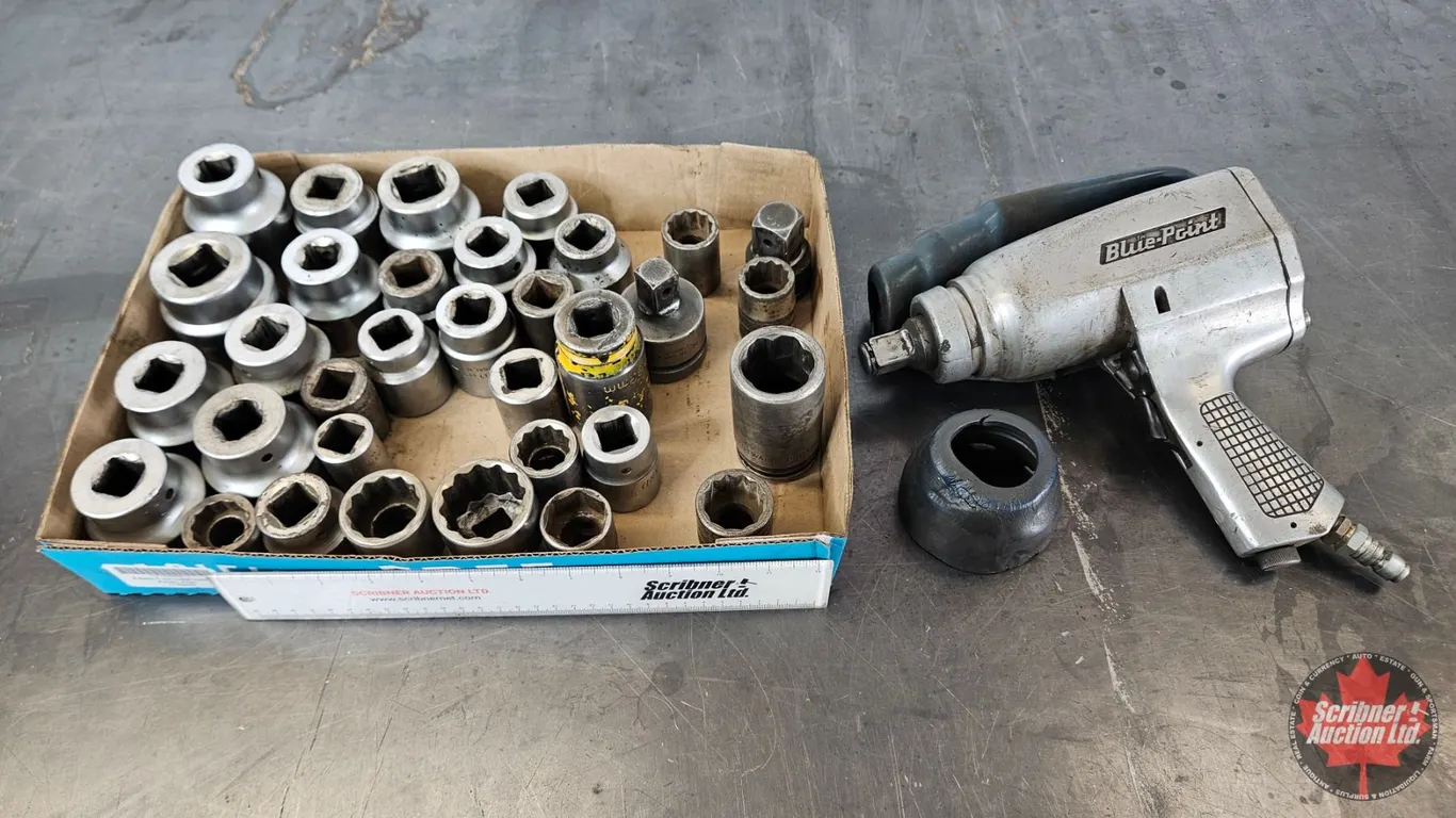 Blue-Point Air Impact Wrench & Assorted Sockets