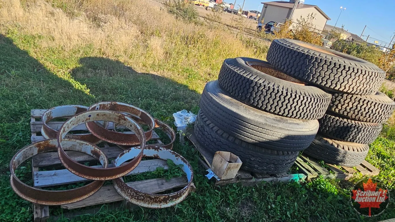 Assorted Truck Tires with Steel Rim & Spacers