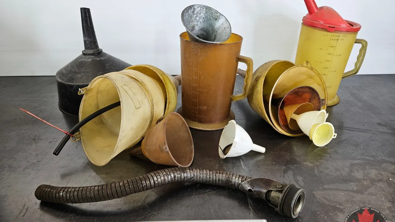 Assorted Funnels & Measuring Containers