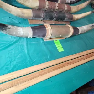 Mounted Steer Horns w/ Leather Wrapped Accents