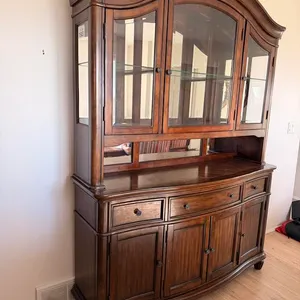 2-Piece China Cabinet (Approx. 62"W x 17"D x 86"H)