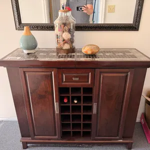 Wine Cabinet with Contents on Top