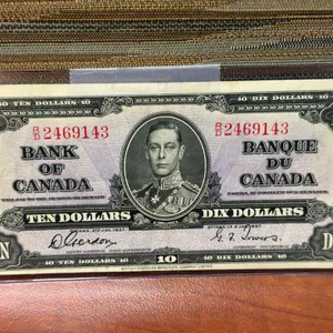 1937 Cdn $10 Bill - EF+