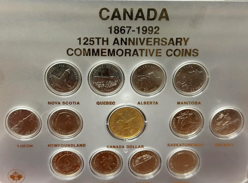1867 - 1992 Cdn 125th Commemorative Coins