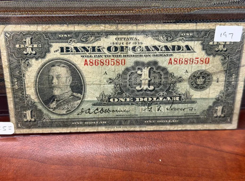 1935 Cdn $1 Bank of Canada Bill