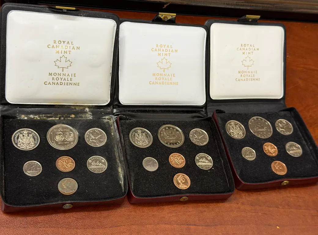1974, 1977, 1978 Cdn Double Penny Sets