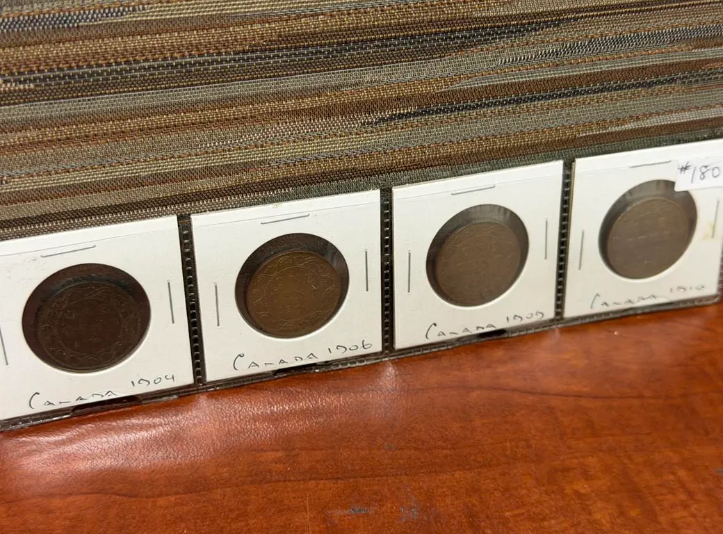 (4) 1904 - 1910 Cdn Large Cents