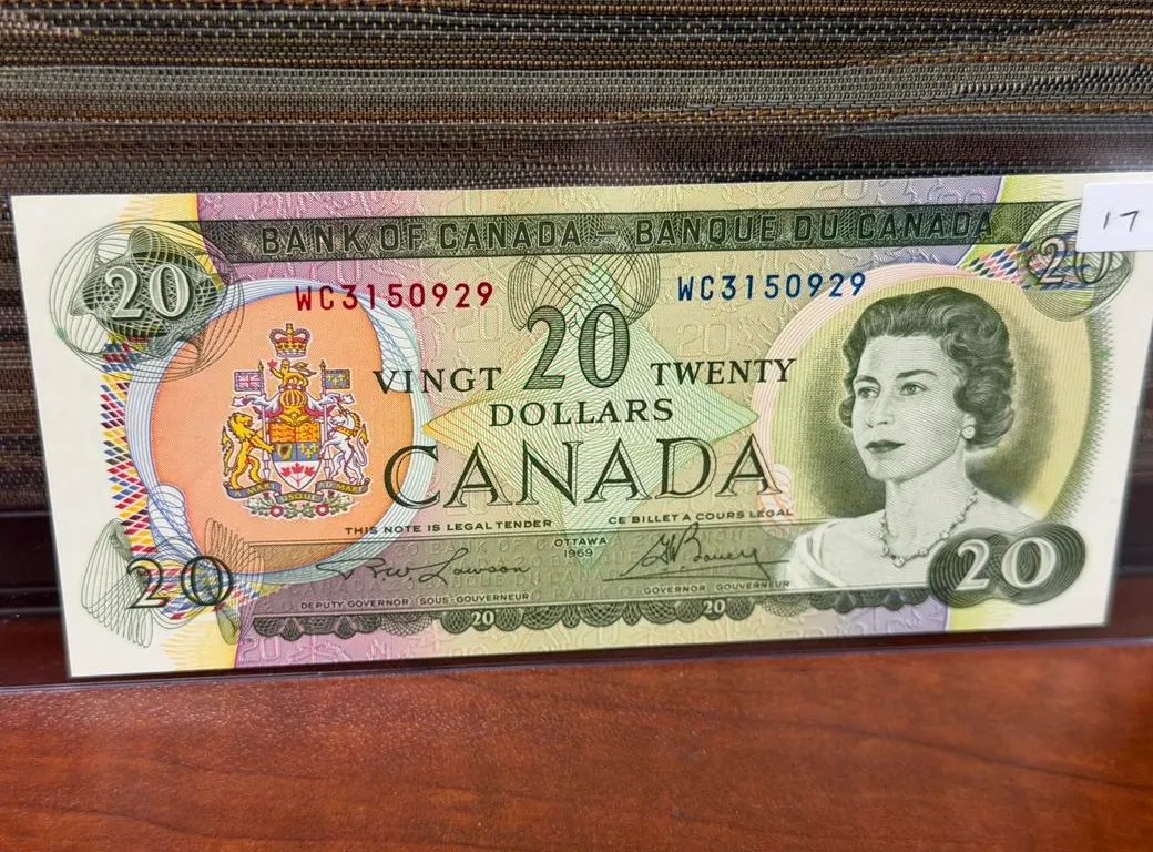 1967 Cdn $20 Bill Multi Color