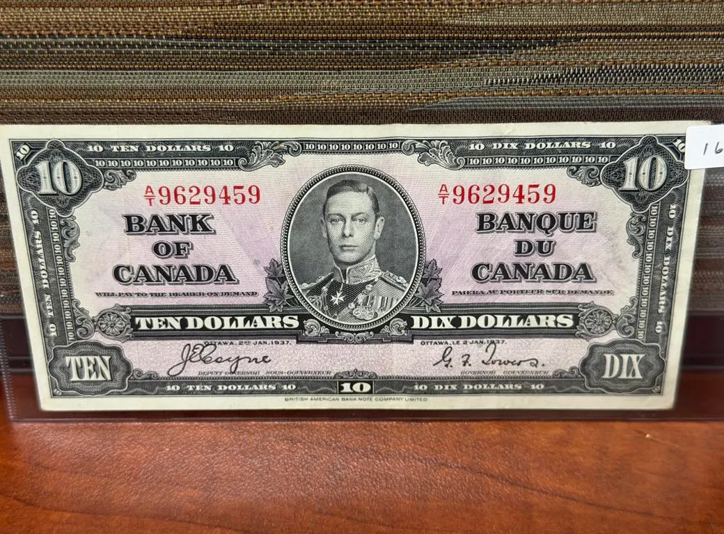 1937 Cdn $10 Bill - Like New