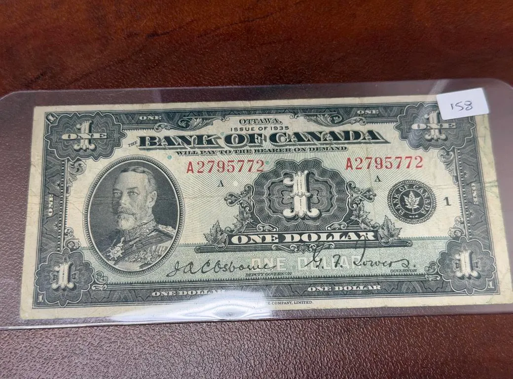 1935 Cdn $1 Bank of Canada Bill