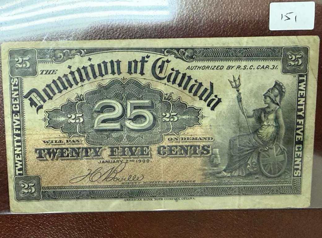 1900 Cdn Shinplaster .25 - Nice