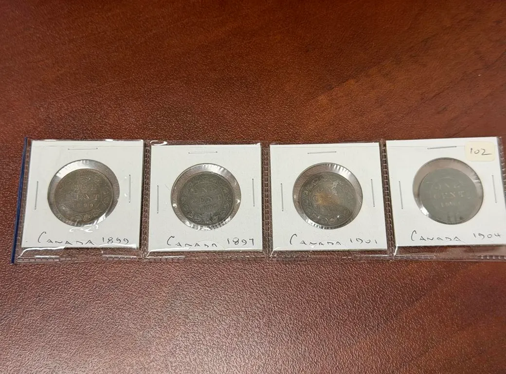 1899, 1897, 1901, 1904 Cdn Large Cents