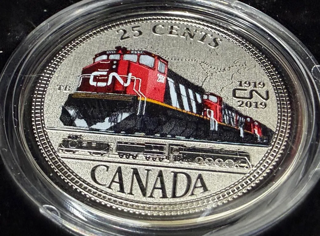 2019 Cdn 25 Cent '100th Anniv. Of CN'