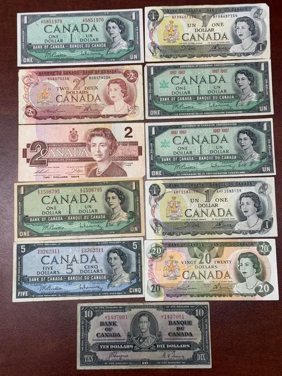 $45 Face Older Cdn Bills